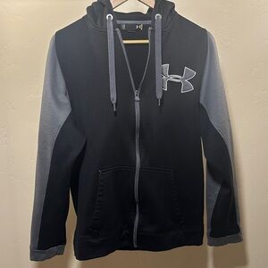 Under Armour Black and Gray Zip-Up Hoodie
